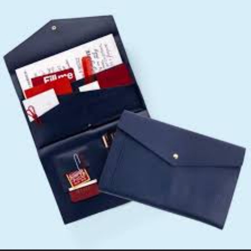Glass Ladder & Co portfolio clutch vegan pebble letaher wallet organizer office